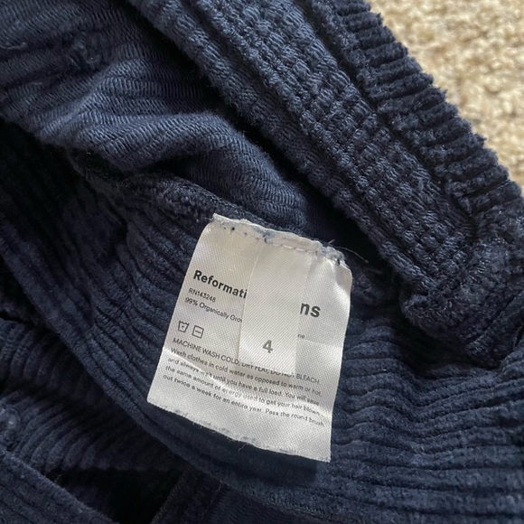 Reformation Dark Blue Corduroy Overalls - Picture 6 of 9